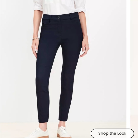 LOFT Dark Blue Trousers - Picture 1 of 4